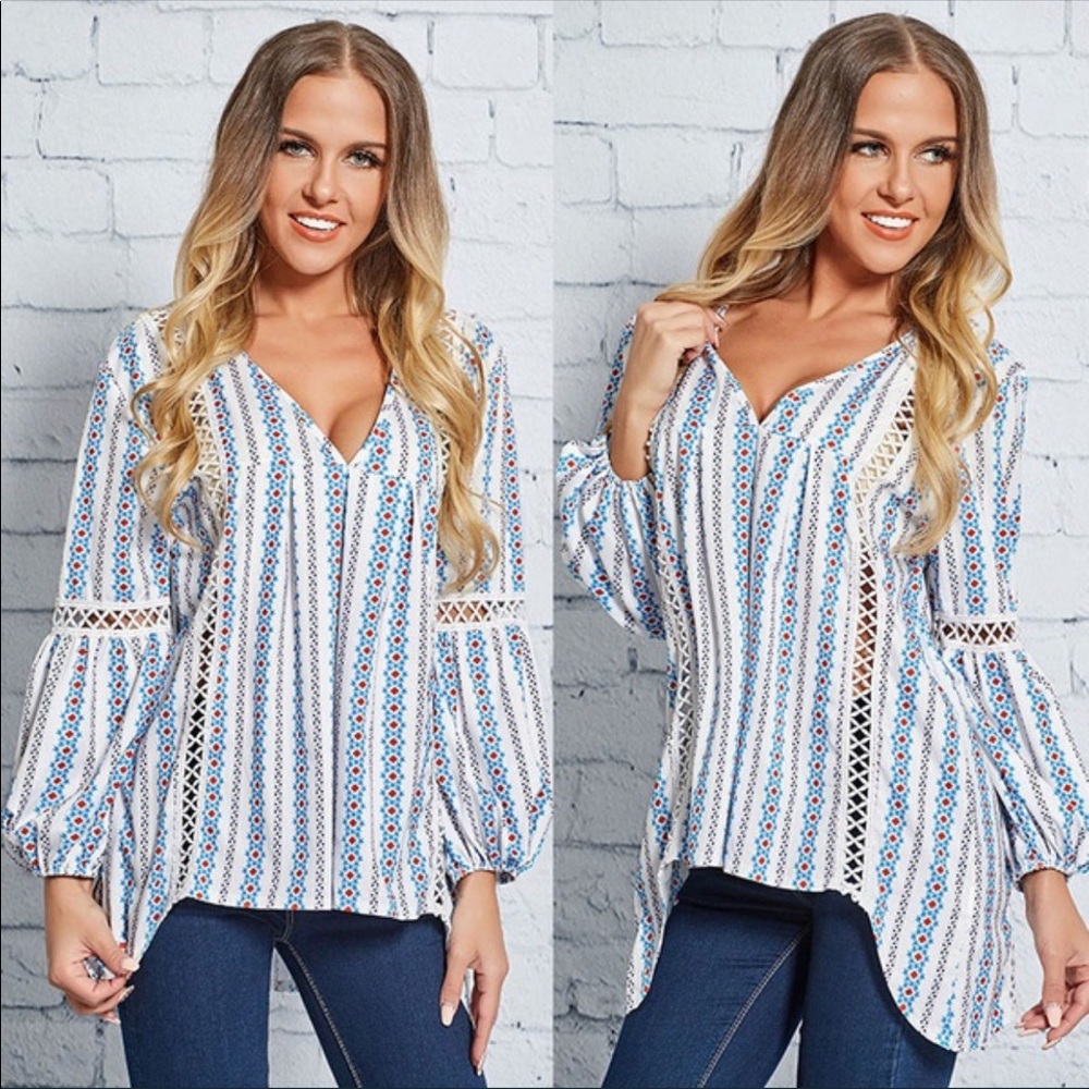Loose bohemian tunic top - Picture 3 of 5